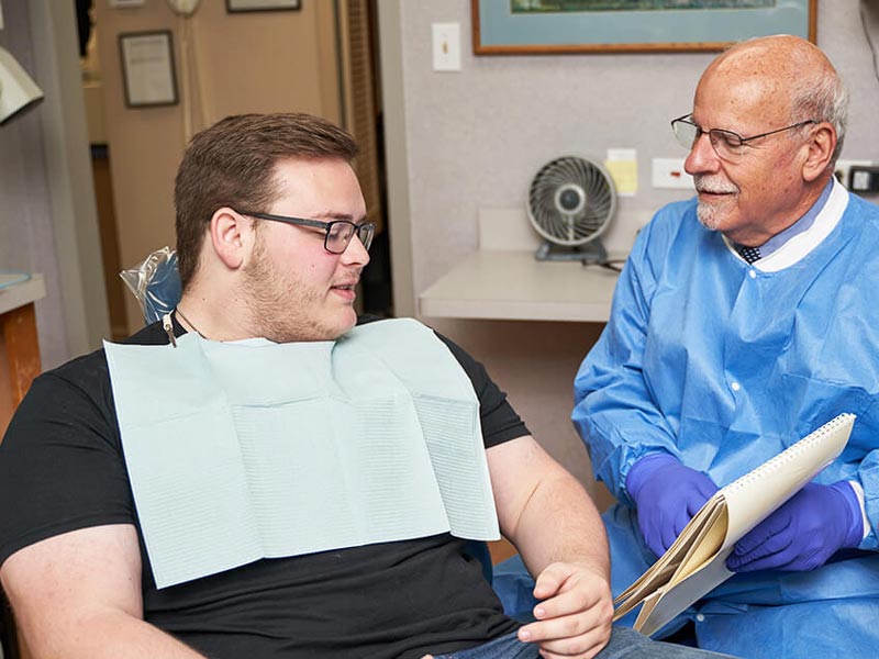 Dr. Lazor with patient