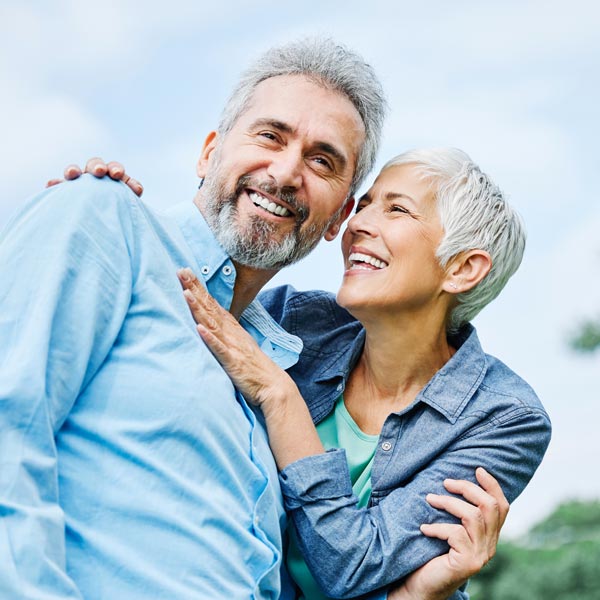 smiling senior couple