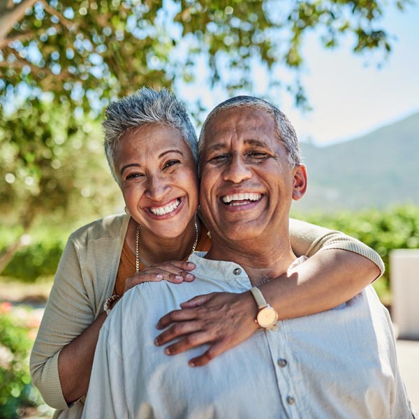 smiling senior couple